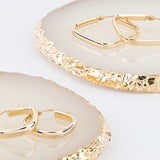 Square 12mm Solid 10k Gold Hoop Earrings