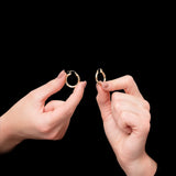 15mm Twisted Solid 10k Gold Hoop Earrings