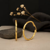 15mm Twisted Solid 10k Gold Hoop Earrings