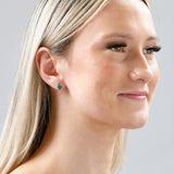 Emerald-Cut Solitaire Gemstone Studs in 14k Gold