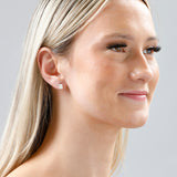 Emerald-Cut Solitaire Gemstone Studs in 14k Gold