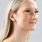 Emerald-Cut Solitaire Gemstone Studs in 14k Gold