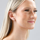 Emerald-Cut Solitaire Gemstone Studs in 14k Gold