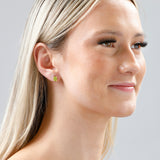 Emerald-Cut Solitaire Gemstone Studs in 14k Gold