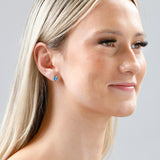 Emerald-Cut Solitaire Gemstone Studs in 14k Gold