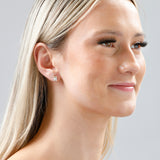 Emerald-Cut Solitaire Gemstone Studs in 14k Gold