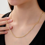 Miami 2.8mm Cuban Link Chain in 14k Gold