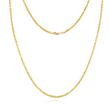 Cortona 2mm Diamond Cut Rope Chain in 14k Gold