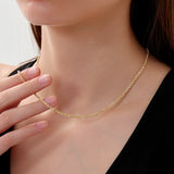Cortona 2mm Diamond Cut Rope Chain in 14k Gold