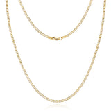 Siena 2.3mm Two-Tone Mariner Chain in 14k Gold
