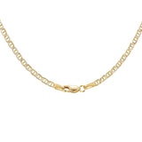 Siena 2.3mm Two-Tone Mariner Chain in 14k Gold