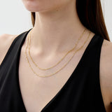 Isola 2.2mm Two-Tone Figaro Chain in 14k Gold