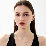 Isola 2.2mm Two-Tone Figaro Chain in 14k Gold