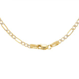 Isola 2.2mm Two-Tone Figaro Chain in 14k Gold