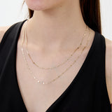 Lucca 2mm Tricolor Mirror Valentino Chain in 14k Gold