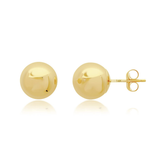 14K Yellow Gold Ball Stud Earrings