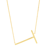 10K Gold Initial Letter Pendant Necklace