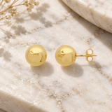 14K Yellow Gold Ball Stud Earrings