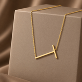 10K Gold Initial Letter Pendant Necklace