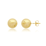 14K Yellow Gold Ball Stud Earrings