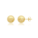 14K Yellow Gold Ball Stud Earrings