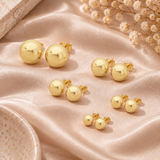 14K Yellow Gold Ball Stud Earrings