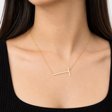 10K Gold Initial Letter Pendant Necklace