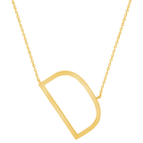 10K Gold Initial Letter Pendant Necklace