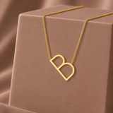 10K Gold Initial Letter Pendant Necklace