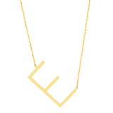 10K Gold Initial Letter Pendant Necklace
