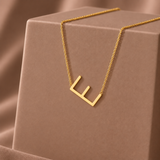 10K Gold Initial Letter Pendant Necklace