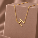 10K Gold Initial Letter Pendant Necklace