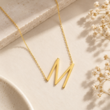 10K Gold Initial Letter Pendant Necklace
