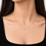 10K Gold Initial Letter Pendant Necklace
