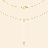 Golden Dew Lab Diamond Y Necklace in 10k Gold