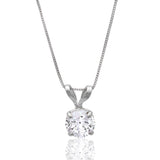 Everyday Solitaire Cubic Zirconia Pendant in 14k Gold