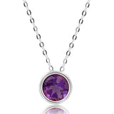 Solitaire Bezel Set Gemstone Pendant in 14k Gold