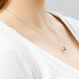 Solitaire Bezel Set Gemstone Pendant in 14k Gold