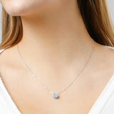 Solitaire Bezel Set Gemstone Pendant in 14k Gold