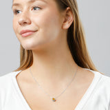 Solitaire Bezel Set Gemstone Pendant in 14k Gold
