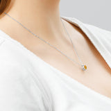 Solitaire Bezel Set Gemstone Pendant in 14k Gold