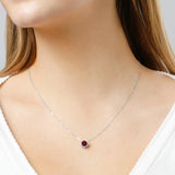 Solitaire Bezel Set Gemstone Pendant in 14k Gold