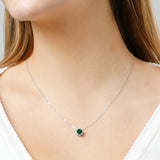 Solitaire Bezel Set Gemstone Pendant in 14k Gold