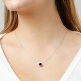 Solitaire Bezel Set Gemstone Pendant in 14k Gold