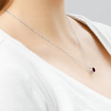 Solitaire Bezel Set Gemstone Pendant in 14k Gold