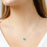 Solitaire Bezel Set Gemstone Pendant in 14k Gold