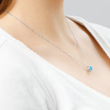 Solitaire Bezel Set Gemstone Pendant in 14k Gold