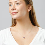 Solitaire Bezel Set Gemstone Pendant in 14k Gold