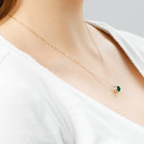 Solitaire Bezel Set Gemstone Pendant in 14k Gold