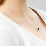 Solitaire Bezel Set Gemstone Pendant in 14k Gold